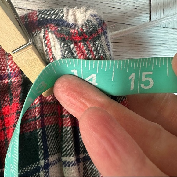 Lauren Ralph Lauren pajamas red top plaid flannel red green bottoms holiday - Picture 8 of 11